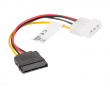 Molex (Stecker) zu SATA (Buchse) Kabel 15cm