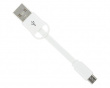 Sync-Kabel Micro-USB Schlüsselbund Weiß