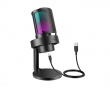 AMPLIGAME A8 USB Gaming Mikrofon RGB (PC/PS4/PS5) - Schwarz (DEMO)
