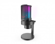 AMPLIGAME A8 Plus RGB USB Gaming Mikrofon mit 4 Richtcharakteristiken (PC/PS4/PS5) - Schwarz (DEMO)