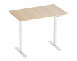 Premium Schreibtisch Elektrisch Höhenverstellbar 1200x700mm - Weiß/Eiche
