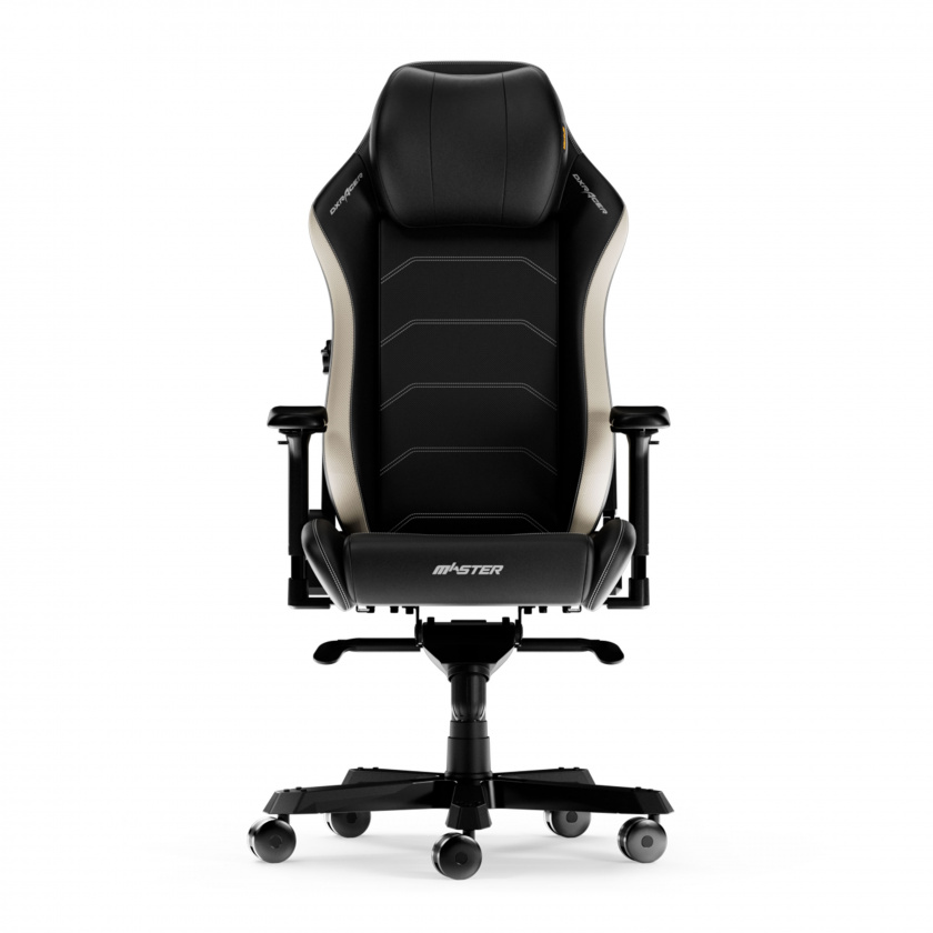 DXRacer MASTER XL Schwarz & Weiß Mikrofaser Leder