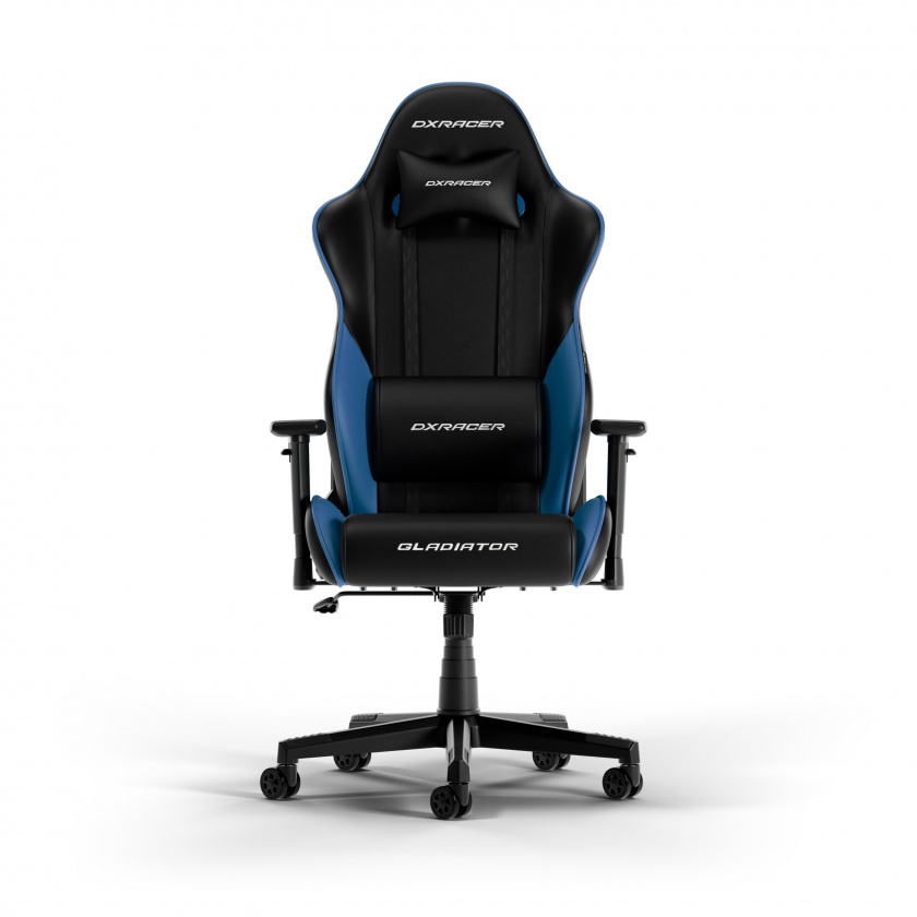 DXRacer GLADIATOR L Schwarz & Blau PVC Leder