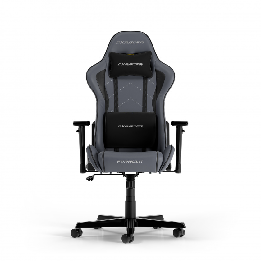 DXRacer FORMULA L Grau & Schwarz PVC Leder